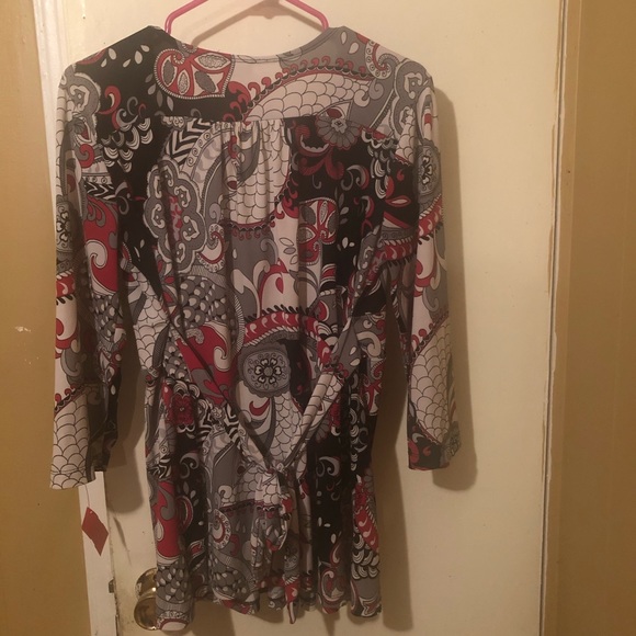 🐸 $8 Cato Brand Dressy Blouse Women Size Medium. - Picture 2 of 7